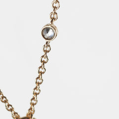Christian Dior CD Gold Rhinestone Pearl Drop Necklace Costume Jewellery