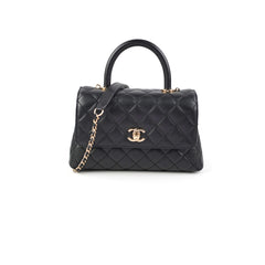 Chanel Small Coco Handle Caviar Black