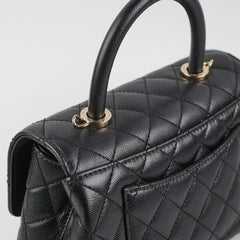Chanel Small Coco Handle Caviar Black