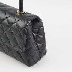 Chanel Small Coco Handle Caviar Black