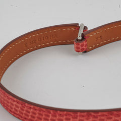 Hermes Rivage Lizard Bracelet Coral T Stamp