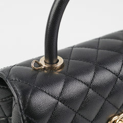 Chanel Small Coco Handle Caviar Black