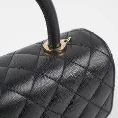 Chanel Small Coco Handle Caviar Black