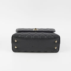 Chanel Small Coco Handle Caviar Black