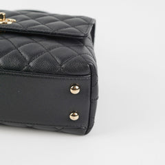 Chanel Small Coco Handle Caviar Black