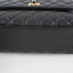 Chanel Small Coco Handle Caviar Black