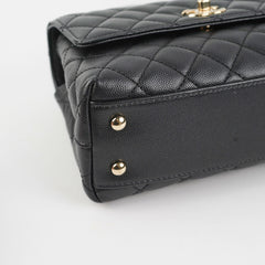 Chanel Small Coco Handle Caviar Black