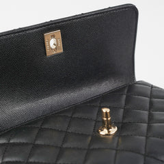 Chanel Small Coco Handle Caviar Black