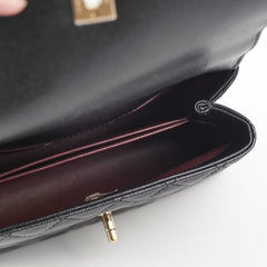 Chanel Small Coco Handle Caviar Black