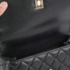 Chanel Small Coco Handle Caviar Black