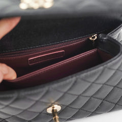 Chanel Small Coco Handle Caviar Black