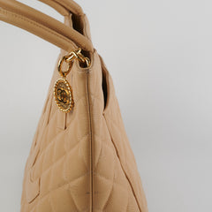 Chanel Caviar Medallion Tote Beige