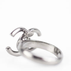 Chanel CC Crystal Logo Ring Costume Jewellery