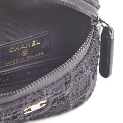 Chanel Wristlet Tweed Black Pouch - Series 30