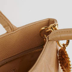 Chanel Caviar Medallion Tote Beige
