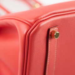 Hermes Birkin 35 Candy Epsom Rose Jaipur/Gold - Stamp P Square