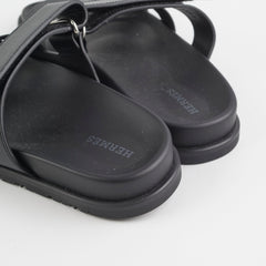 Hermes Chypre Size 36 Black Sandals