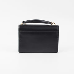 Saint Laurent Sunset Black Chain Wallet In Smooth Leather