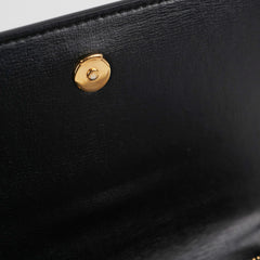 Saint Laurent Sunset Black Chain Wallet In Smooth Leather