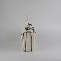 Chanel Quilted Small Trendy CC Dual Handle Flap Bag White (Microchipped)