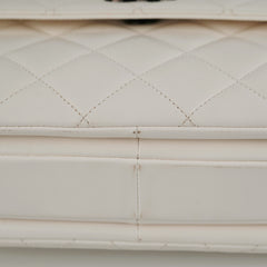 Chanel Quilted Small Trendy CC Dual Handle Flap Bag White (Microchipped)