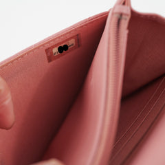 Chanel Boy Wallet On Chain Woc Lambskin Pink