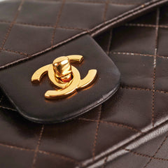 Chanel Vintage Classic Medium/Large Dark Brown