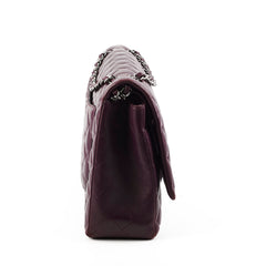 Chanel Maxi Lambskin Jumbo Dark Purple