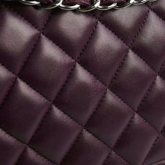 Chanel Maxi Lambskin Jumbo Dark Purple