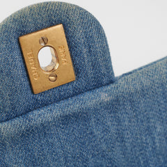 Chanel Denim Pearl Crush Mini Rectangle Flap Bag