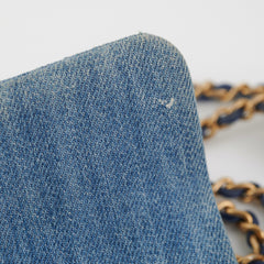 Chanel Denim Pearl Crush Mini Rectangle Flap Bag