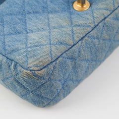 Chanel Denim Pearl Crush Mini Rectangle Flap Bag