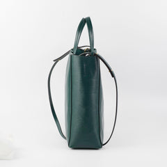 Celine Vertical Cabas Tote Small Forest Green