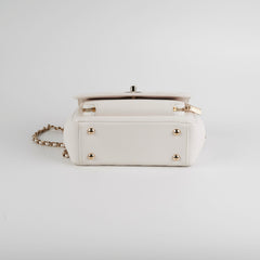 Chanel Business Affinity Small White Caviar