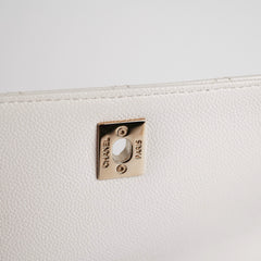 Chanel Business Affinity Small White Caviar