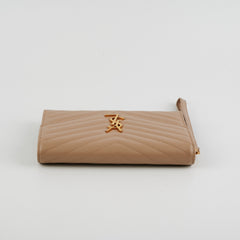 Saint Laurent Cassandre Flap Beige Pouch