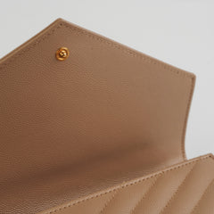 Saint Laurent Cassandre Flap Beige Pouch