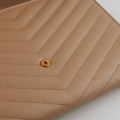 Saint Laurent Cassandre Flap Beige Pouch