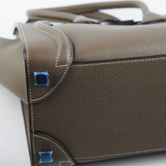Celine Micro Luggage Calfskin Souris