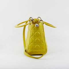 Christian Dior Lady Dior Medium Yellow