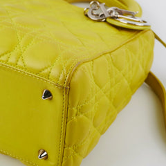 Christian Dior Lady Dior Medium Yellow
