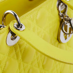 Christian Dior Lady Dior Medium Yellow