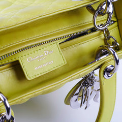 Christian Dior Lady Dior Medium Yellow