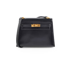 Hermes Vintage Mini Kelly Black - Stamp T Circle