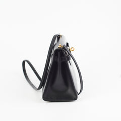 Hermes Vintage Mini Kelly Black - Stamp T Circle