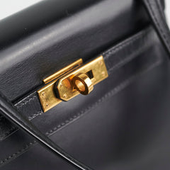 Hermes Vintage Mini Kelly Black - Stamp T Circle