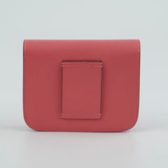 Hermes Slim Constance Rose Azalee Wallet- Stamp B