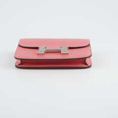 Hermes Slim Constance Rose Azalee Wallet- Stamp B