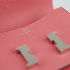 Hermes Slim Constance Rose Azalee Wallet- Stamp B