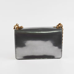 Dior J'Adior Metallic Silver Patent Leather Medium